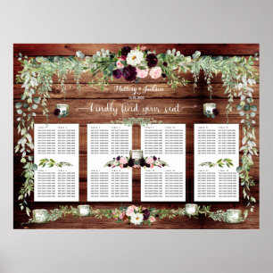 Poster Burgundy Blush Greenery Garland 160 Siège
