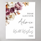 Poster Burgundy Fall Fête des mariées Conseils Et Bien So (Devant)