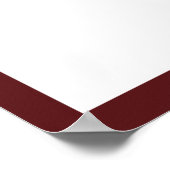 Poster Burgundy Floral Aquarelle Douche Photo Booth (Coin)