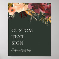 Burgundy Floral | Green Cards and Gifts Custom
