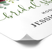 Poster Burgundy Navy Blue Blush FÊTE DES MARIÉES Bienvenu (Coin)