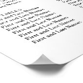 POSTER BURGUNDY NAVY WATERCOLOR FLEURS SEATING CHART (Coin)