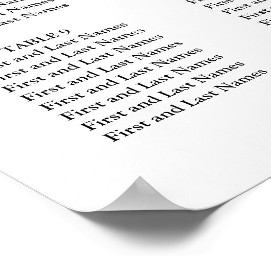 POSTER BURGUNDY NAVY WATERCOLOR FLEURS SEATING CHART (Coin)