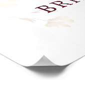 Poster Burgundy Orange Brûlé Mariage Accueil (Coin)