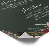 Poster Burgundy Orange Floral | Green Signature Drinks (Coin)