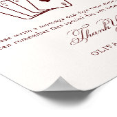 Poster Burgundy Playing Card Guest Book Wedding  (Coin)