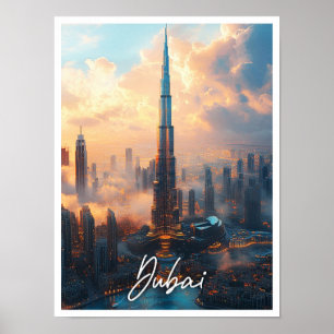 Poster Burj Khalifa Dubai Émirats arabes unis