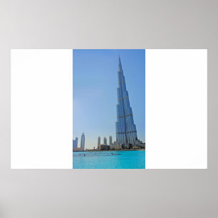 Poster Burj Khalifa et la fontaine de Dubaï - Photo