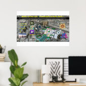 Poster Burj Khalifa Pleiades Motif 1 (Bureau à domicile)