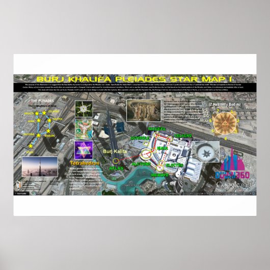 Poster Burj Khalifa Pleiades Motif 1 (Devant)