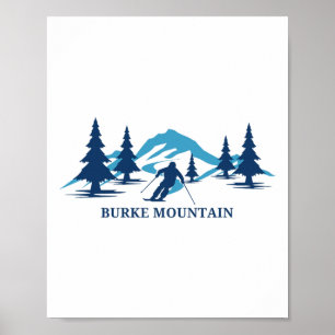 Poster Burke Mountain Vermont Ski Ski Ski Snowboard En
