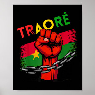 Poster Burkina Faso Ibrahim Traoré Chemise Thomas Sankara