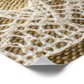 Poster Burlap, dentelle texture tissu. (Coin)