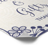 Poster Burlap et Navy Lace | Panneau de cartes et cadeaux (Coin)