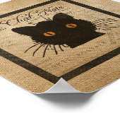 Poster Burlap Le Conversation Noir French Le chat noir (Coin)