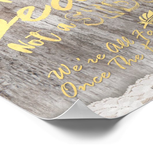 Poster Burlap Rustique En Bois Choisir Un Siège Pas Un Ma (Coin)