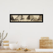 Poster Burlington, IA Main St Photo 1907 (Cuisine)