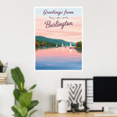 Poster Burlington, Vermont – Lake Champlain (Bureau à domicile)