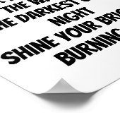 Poster Burn Bright inspiré poème mini (Coin)