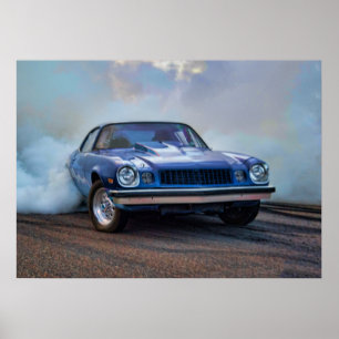 Poster Burn-out de Chevy Camaro