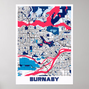 Poster Burnaby - Canada MilkTea City Carte