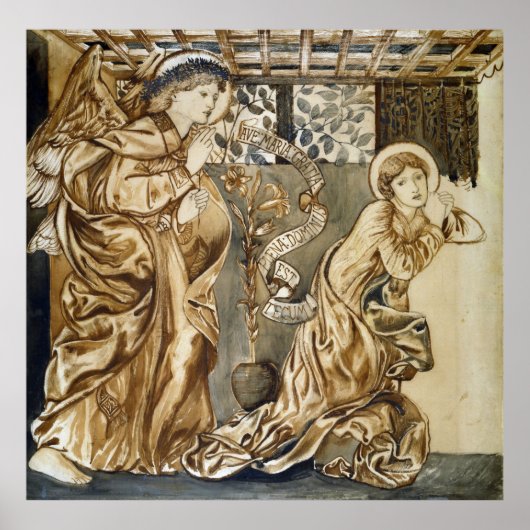 Poster Burne-Jones - Annonciation (Devant)