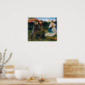 Poster Burne-Jones - Combat Saint George Tue Dragon (Cuisine)
