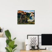 Poster Burne-Jones - Combat Saint George Tue Dragon (Bureau à domicile)