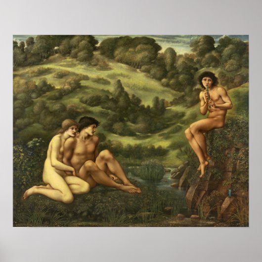 Poster Burne-Jones - Jardin de Pan (Devant)