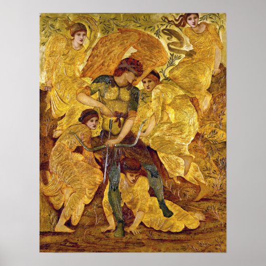 Poster Burne-Jones - Les terrains de chasse de Cupidon 18 (Devant)