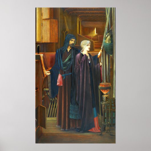 Poster Burne-Jones - Magicien (Devant)