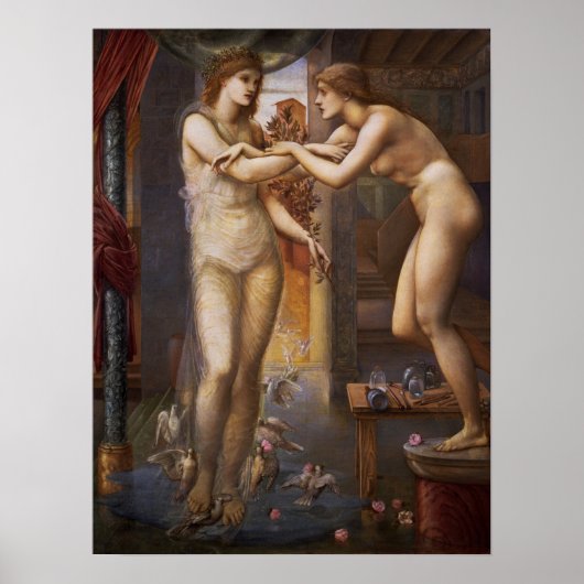 Poster Burne-Jones - Pygmalion et divinité (Devant)