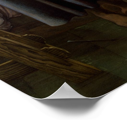 Poster Burne-Jones - Pygmalion, se défend de la main (Coin)