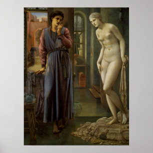 Poster Burne-Jones - Pygmalion, se défend de la main