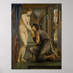 Poster Burne-Jones - Pygmalion, Soul Atteint