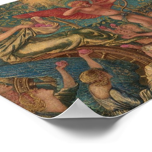 Poster Burne-Jones, Triomphe de l'amour (Coin)