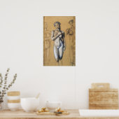 Poster Burne-Jones - Trois études féminines (Cuisine)