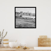 Poster Burned District and Capitol à Richmond, VA 1865 (Cuisine)