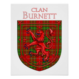 Poster Burnett Tartan Scottish Plaid Lion Rampant