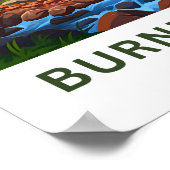 Poster Burney Falls California Travel Print (Coin)