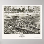 Poster Burnham, PA Carte panoramique - 1906 (Devant)