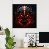 Poster Burning Skull Inferno (Bureau à domicile)