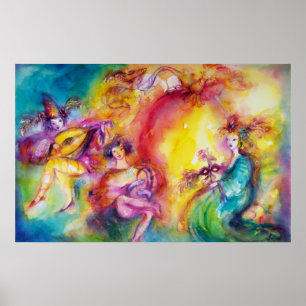 Poster BURNING THE CARNIVAL / Venetian Masquerade Dance