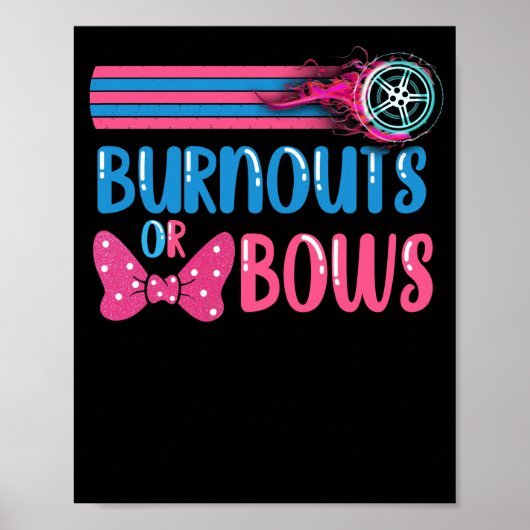 Poster Burnous ou Bows Genre Reveal Idée de la fête (Devant)