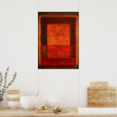 Poster Burnt Ember Color Field Abstract Modern Art (Cuisine)