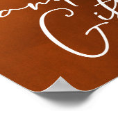 Poster Burnt Orange Boho Automne Cartes de Mariage et Cad (Coin)