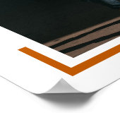 Poster Burnt Orange Photo Graduation Moderne (Coin)