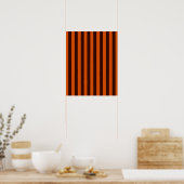 Poster Burnt Orange Stripes Retro Style Personnaliser Cec (Cuisine)