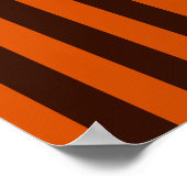 Poster Burnt Orange Stripes Retro Style Personnaliser Cec (Coin)