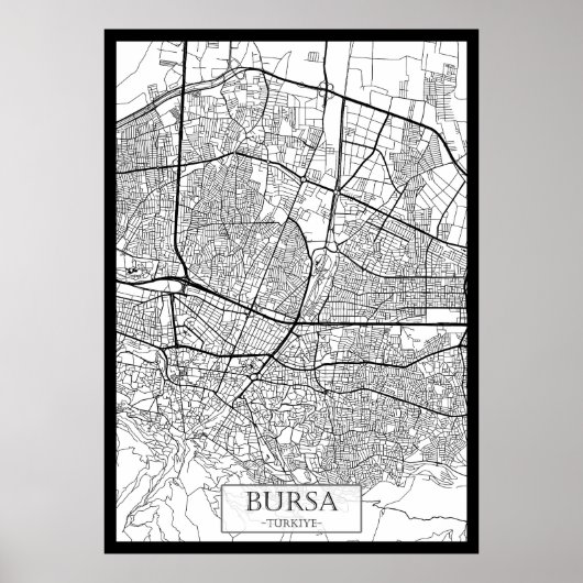 Poster Bursa Türkiye Map (Devant)